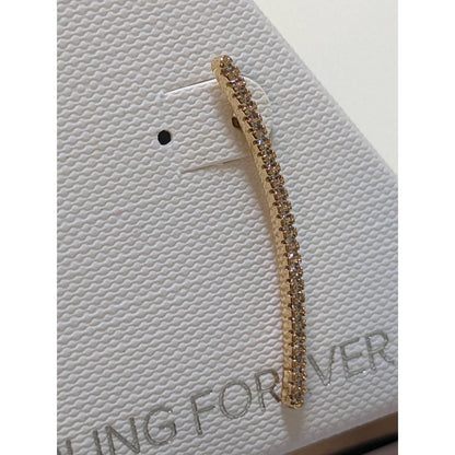 Sterling Forever Earrings Drop Threader Earrings Gold Rhinestone Slimline
