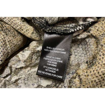 AFRM Top Women Extra Large/XL Snake Print NEW Crop Faux Wrap V-Neck Puff Sleeves