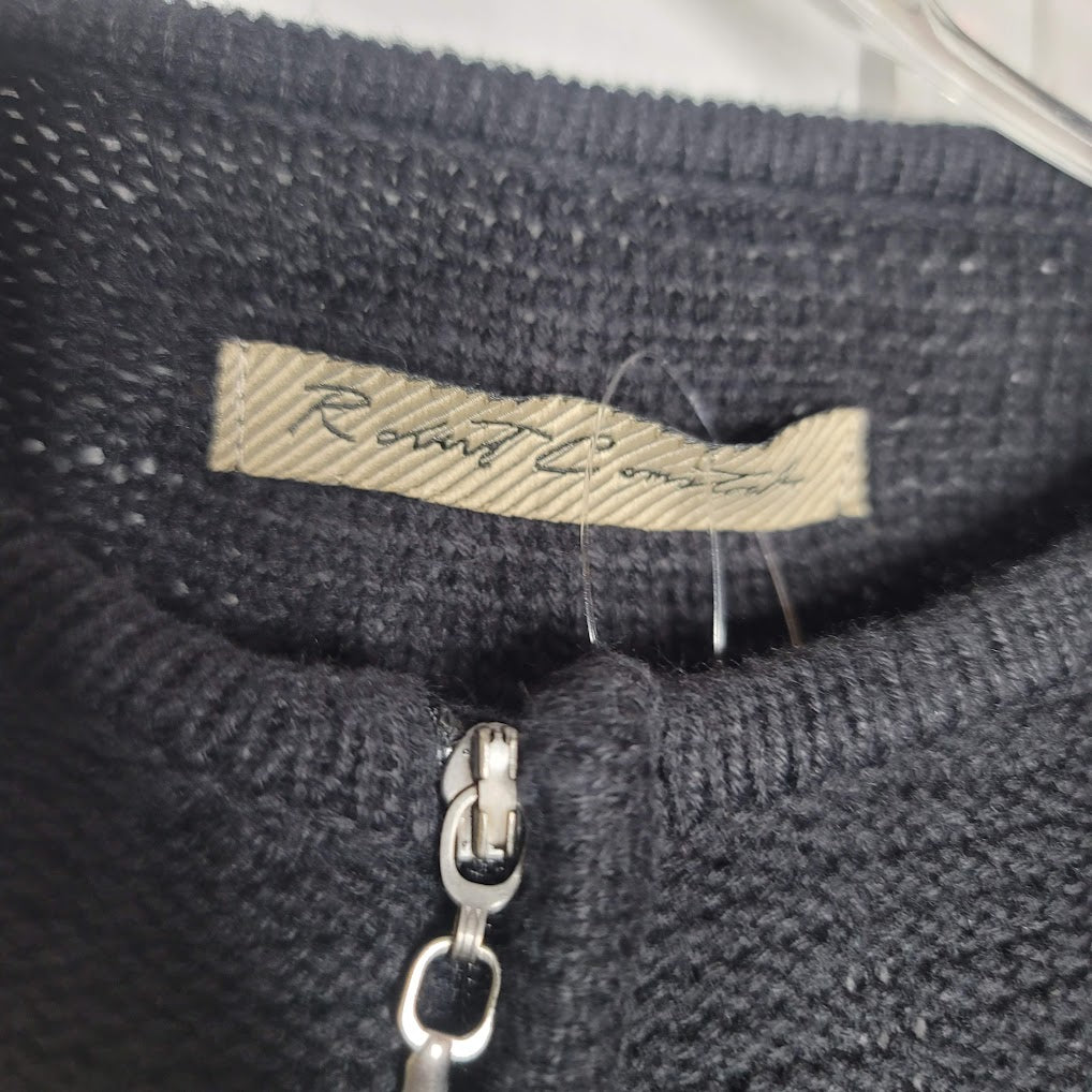 Robert Comstock 1/4 Zip Sweater Charcoal NEW Gray Knit Long Sleeve XL