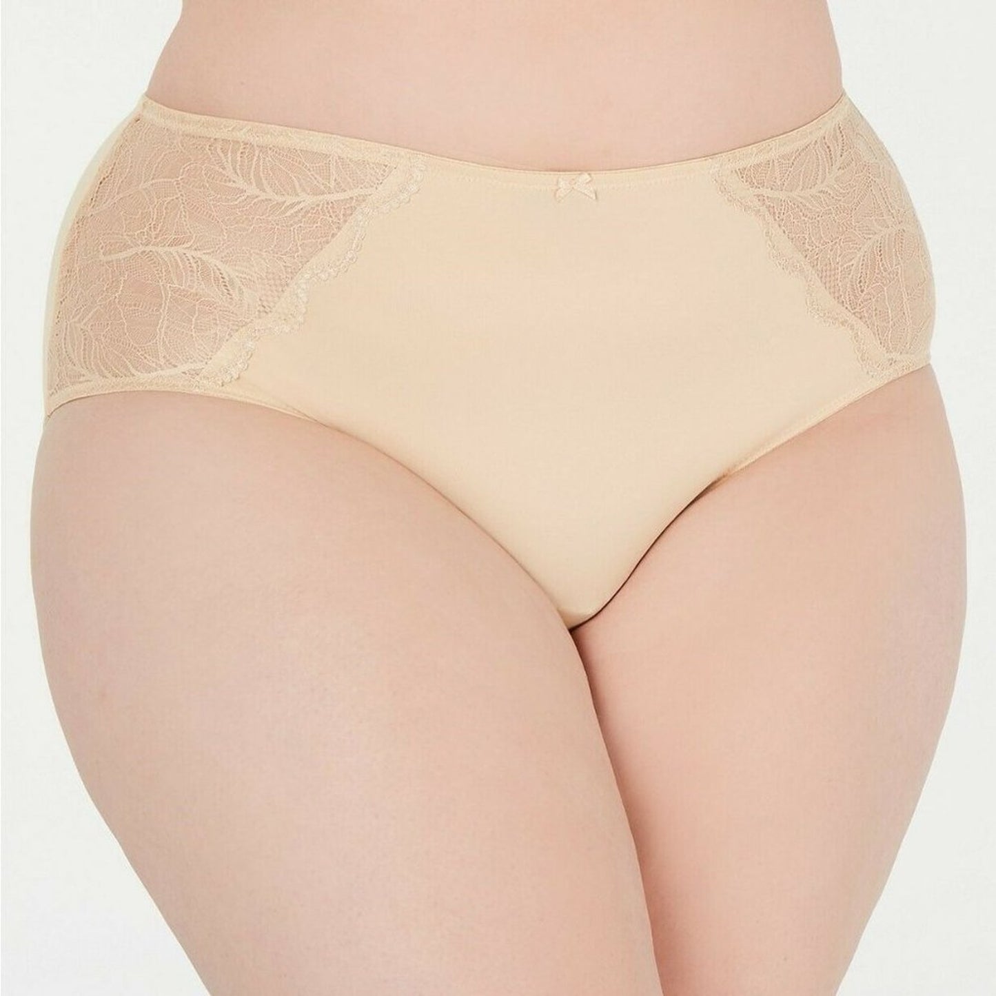 INC Plus Size 2X Sissy Lace Trim Hipster Underwear Frappe