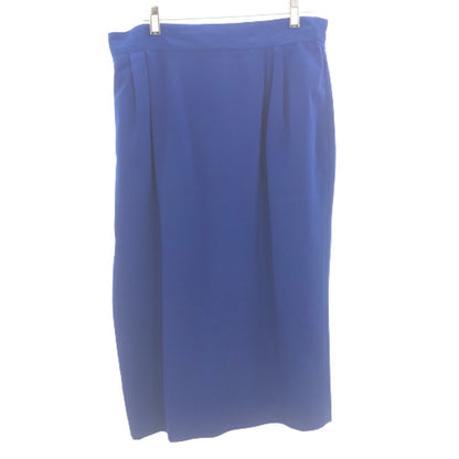 City Girl by Nancy Bolen vintage nerdy Straight & Pencil Midi Skirt Blue 14