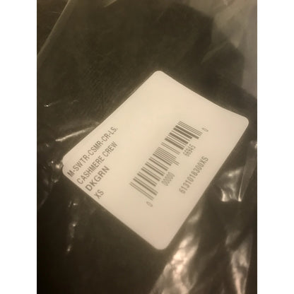 Everlane NWT Cashmere Crew Sweater Long Sleeve Green Loden Size XS