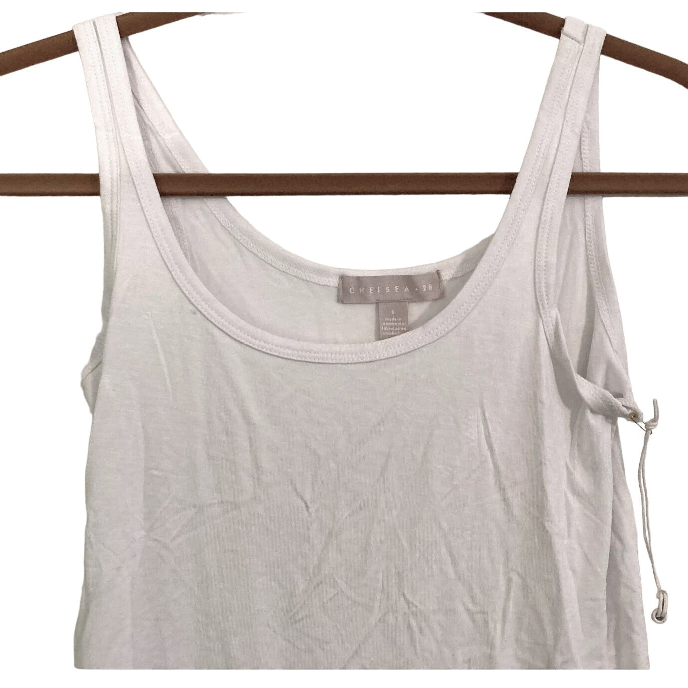 Chelsea28 Sleeveless Scoop Tank Top Size Small in White NWT