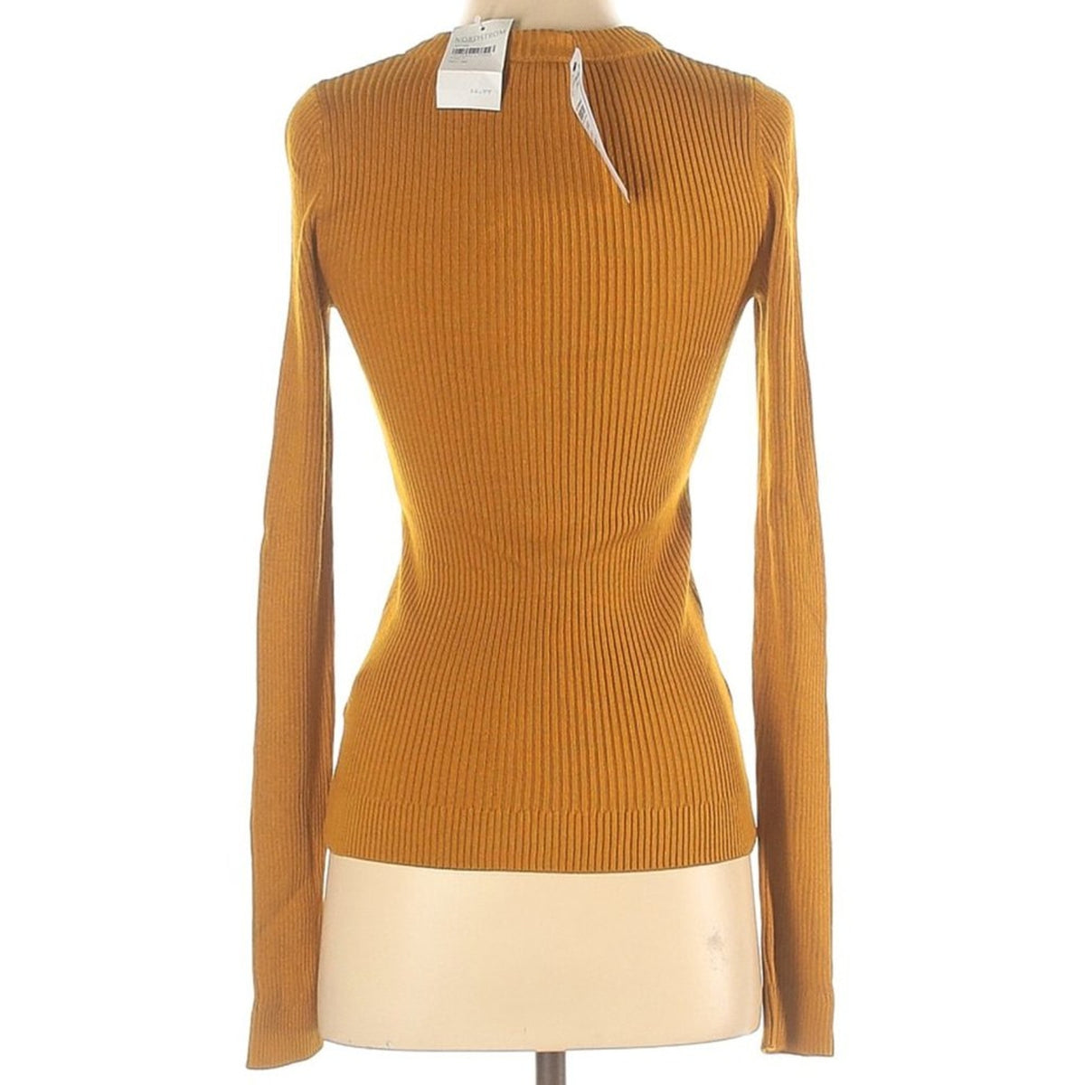 Topshop NWT Mustard Yellow Pullover Sweater Crew Neckline Long Sleeve Small