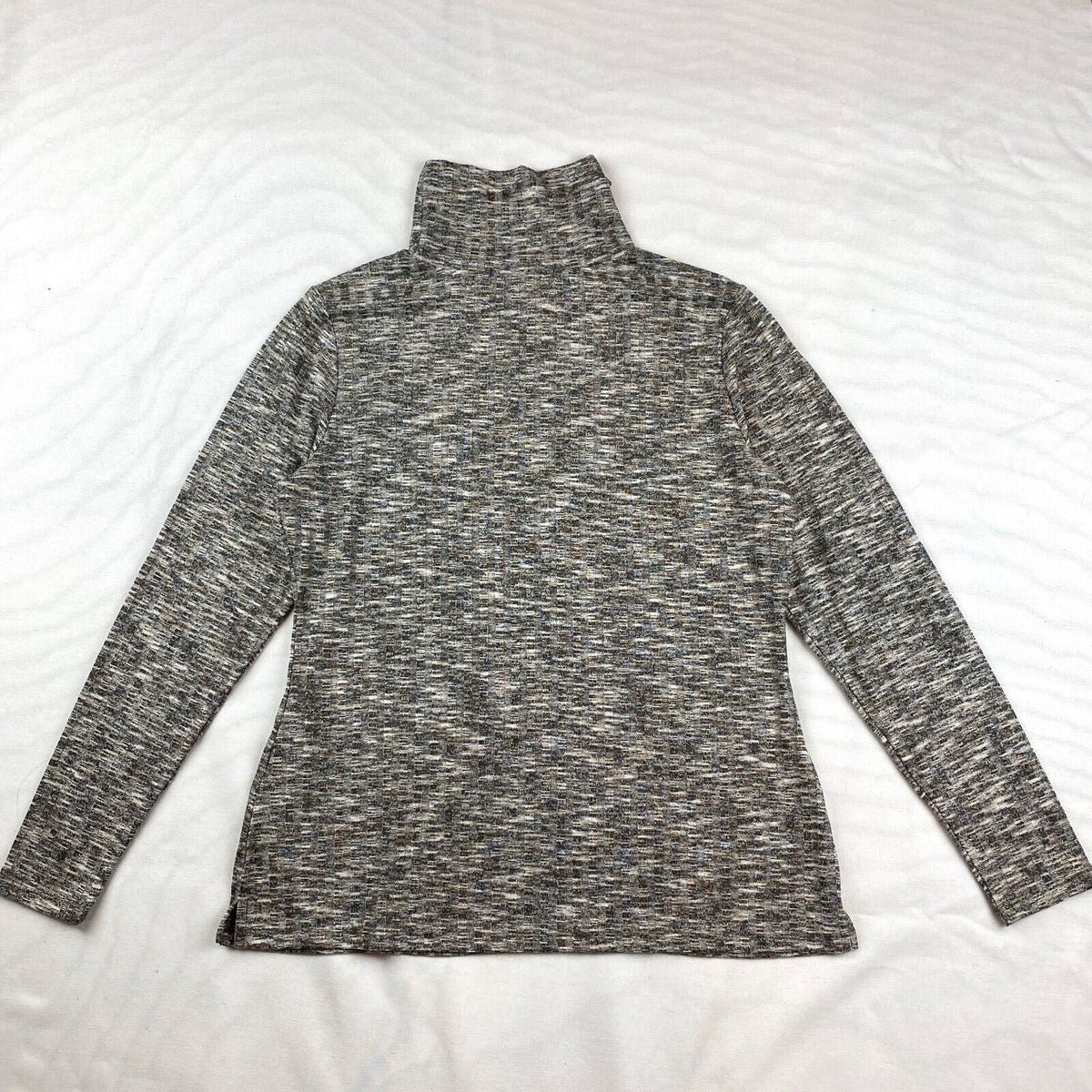 14th and Union gray Mélange Marled Rib Turtleneck long sleeve sweater medium NEW