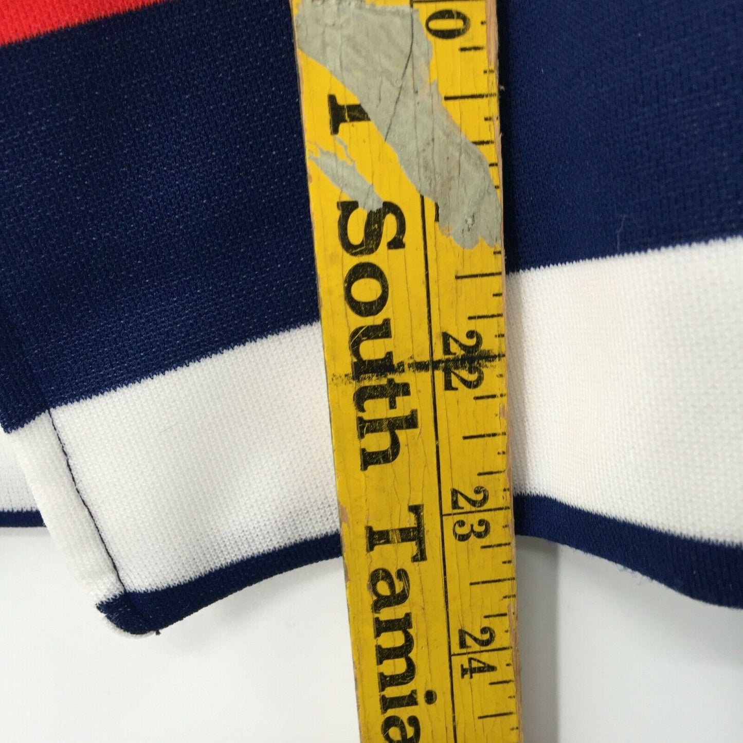Vintage Red White Blue Patriotic Striped Casual Short Sleeve Open Front Jacket