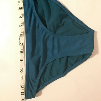 NWT California Waves Juniors Teal Ribbed Hipster Size Small
