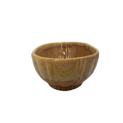 Haeger Oval Drip Glaze Brown Yellow Pottery Bowl Planter Console Dish