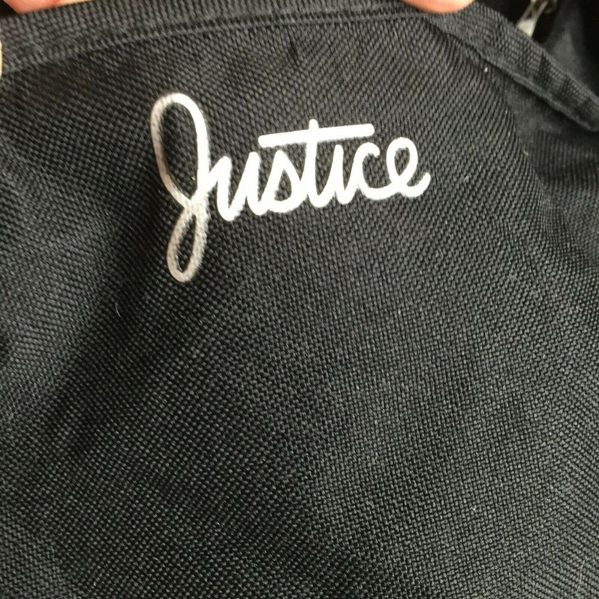 Justice Women's Crossbody Hobo Bag Adjustable Strap Sequin Monogram B