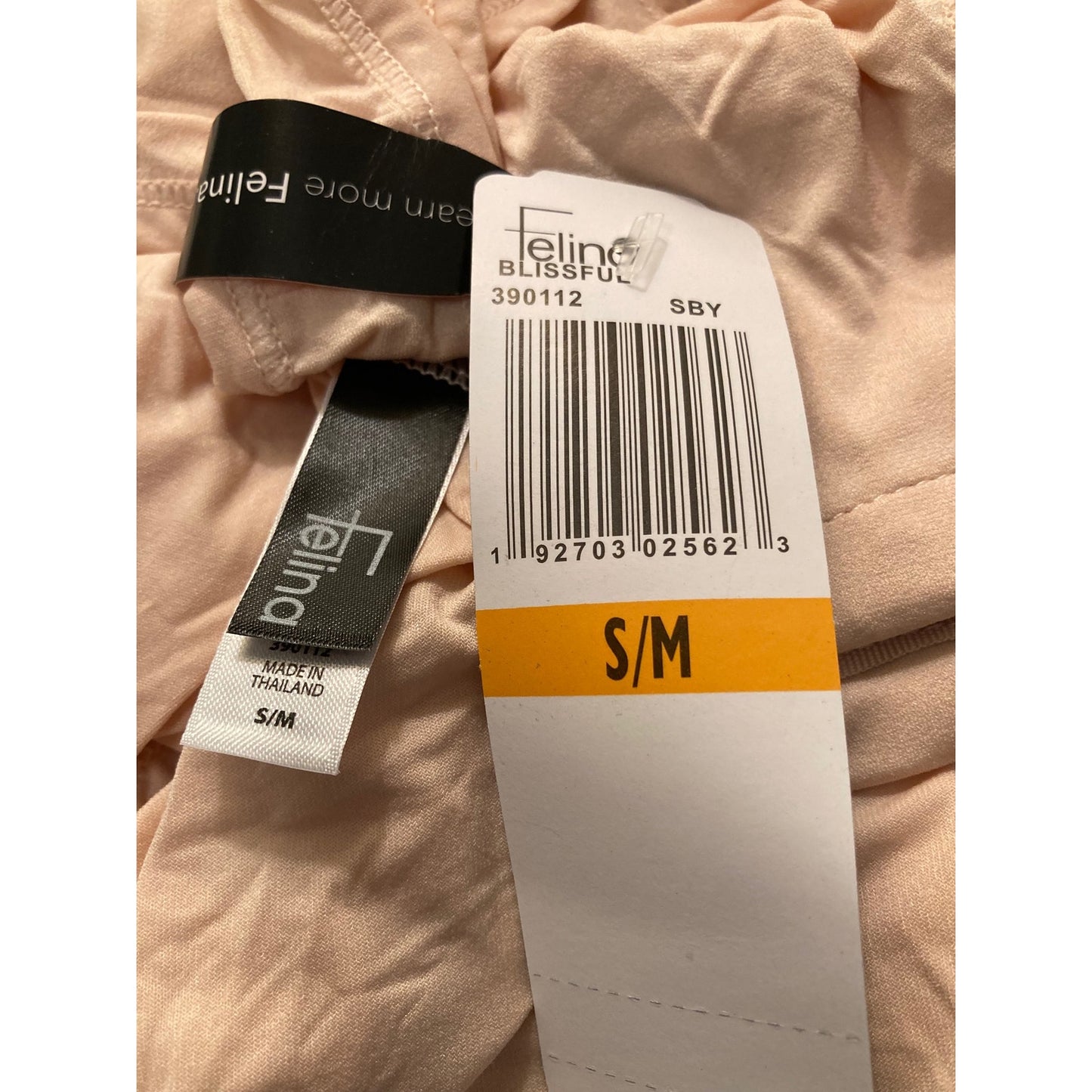 Felina Blissful Super Stretchy Bodysuit Sz Small/Medium in Sugar Baby/Beige NWT