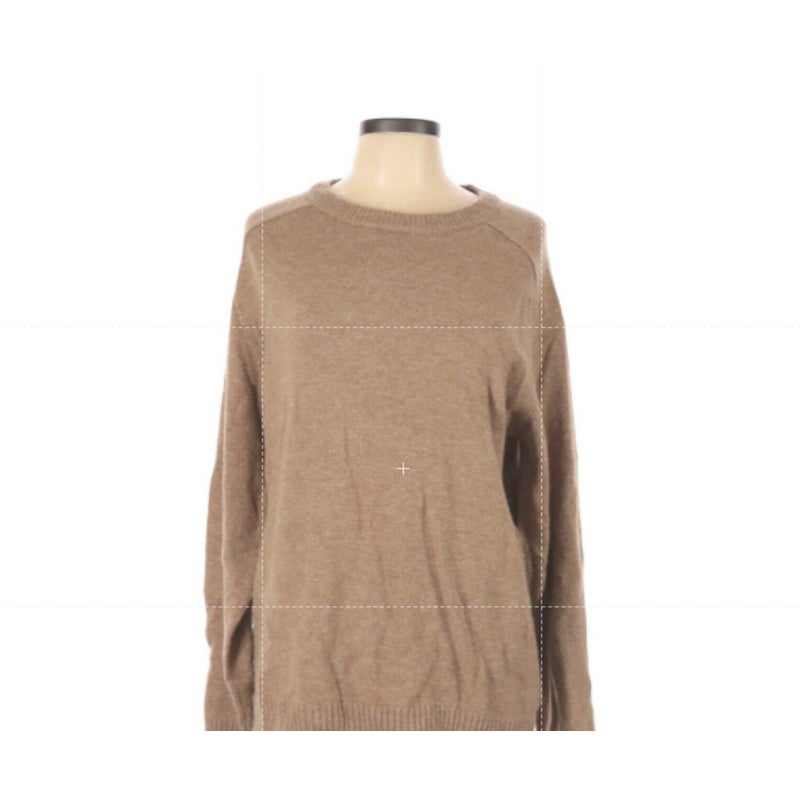 Hope NWT Pullover Sweater Long Sleeve Ribbed Cuff Crew Neck Tan Size 42