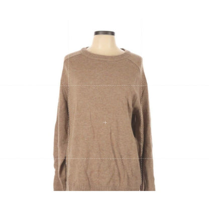 Hope NWT Pullover Sweater Long Sleeve Ribbed Cuff Crew Neck Tan Size 42