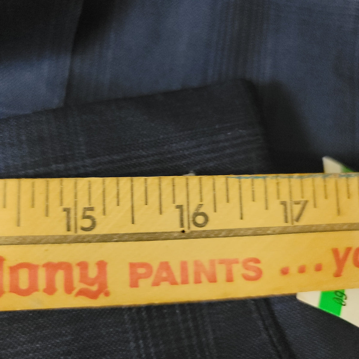 Peter Millar Navy Blue plaid Dress Pants Slacks Flat Front 34" Waist 34" Inseam
