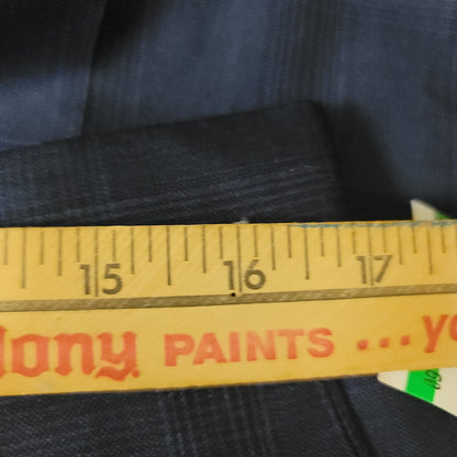 Peter Millar Navy Blue plaid Dress Pants Slacks Flat Front 34" Waist 34" Inseam