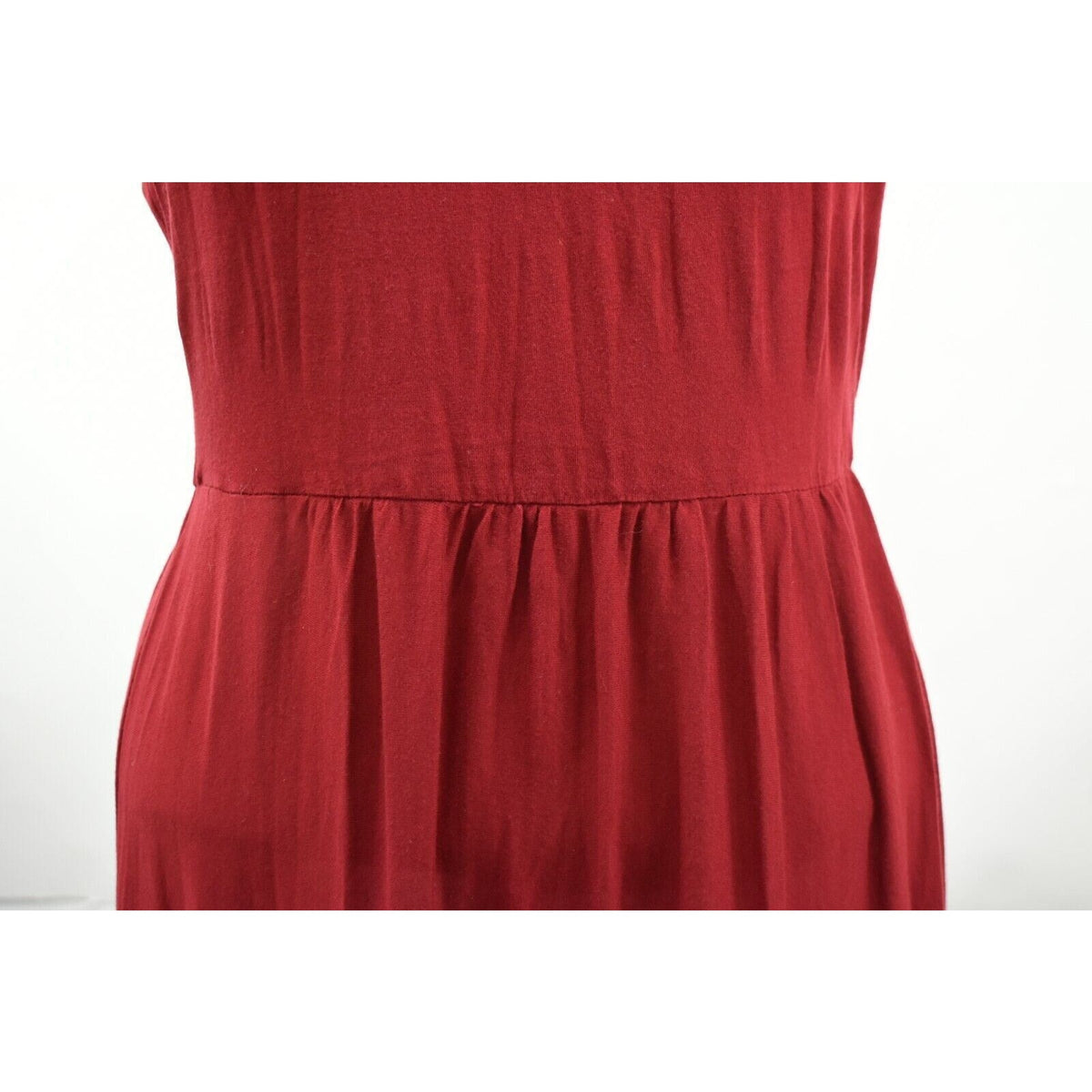 Caslon Halter Tie Back Ruffle Hem Maxi Dress Sz Medium in Red Rhubarb NWT