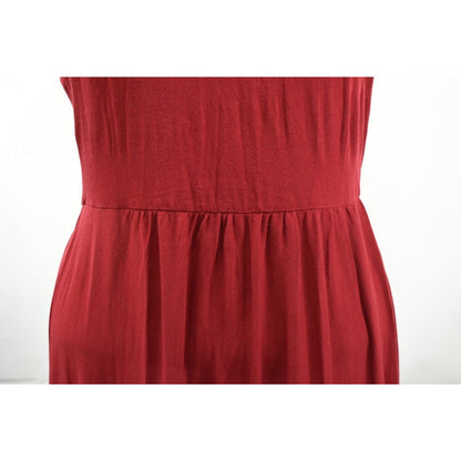 Caslon Halter Tie Back Ruffle Hem Maxi Dress Sz Medium in Red Rhubarb NWT