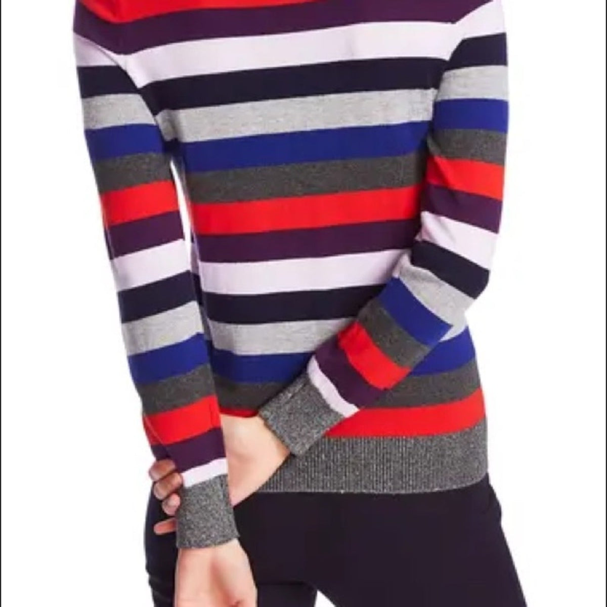 Court & Rowe NEW Metallic Stripe Sweater XLarge