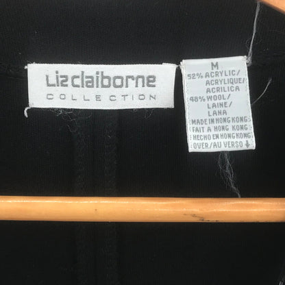 Liz Claiborne Women's Sequin Sleeveless Front Button Vest Black Size Medium NWT
