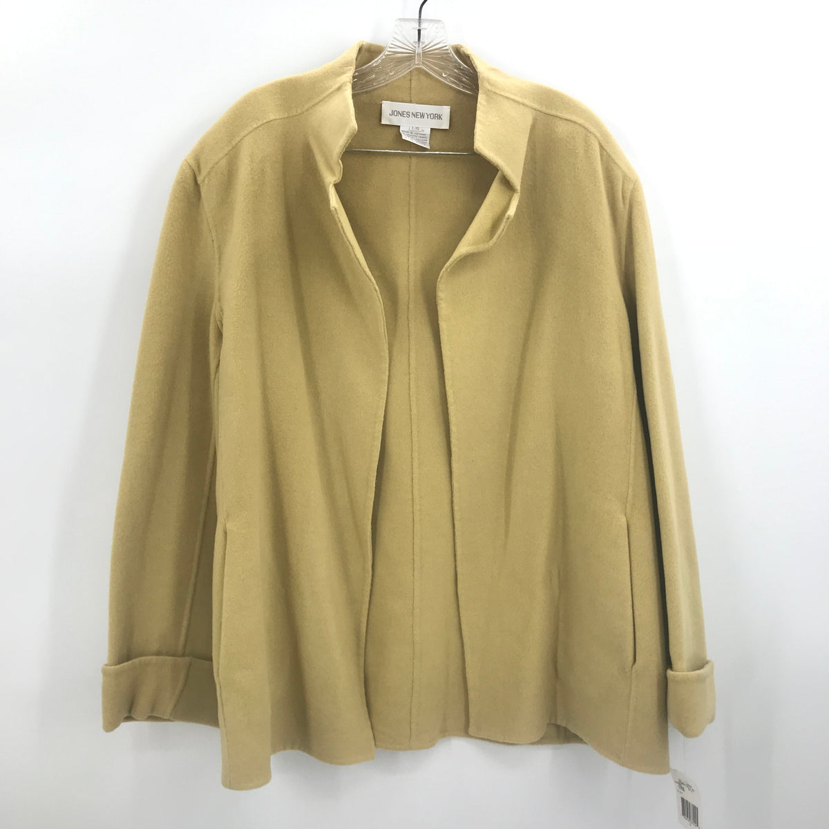 Jones New York 2 Pc Set Long Sleeve Shirt Open Jacket  Wool Large Green NEW