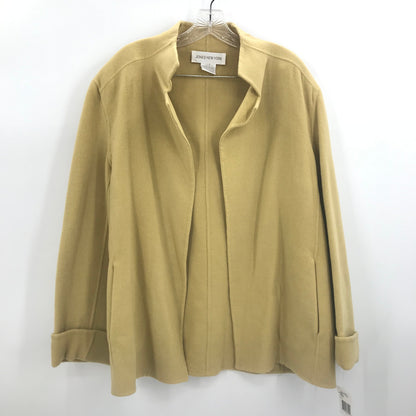 Jones New York 2 Pc Set Long Sleeve Shirt Open Jacket  Wool Large Green NEW