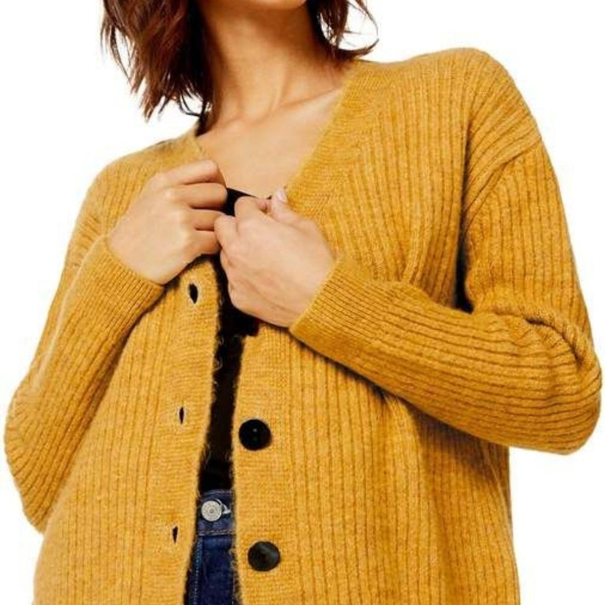 NWT TOPSHOP Button Front Knit Cardigan Sweater Size Large US 12