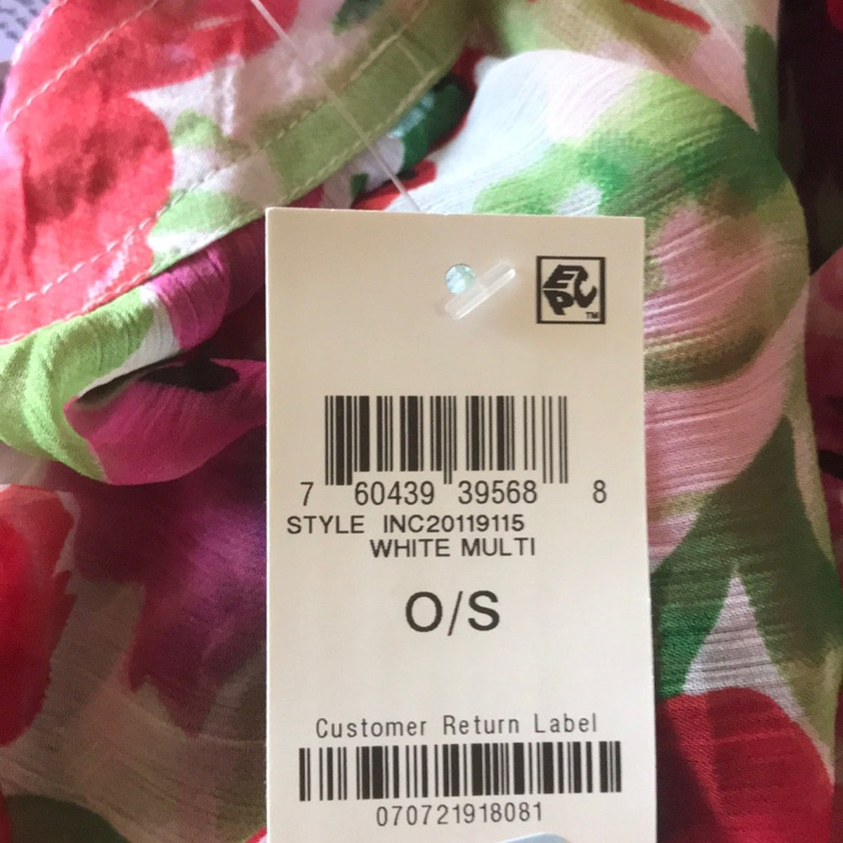 INC International Concepts Painterly Floral Kimono Beach Coverup Wrap One Size