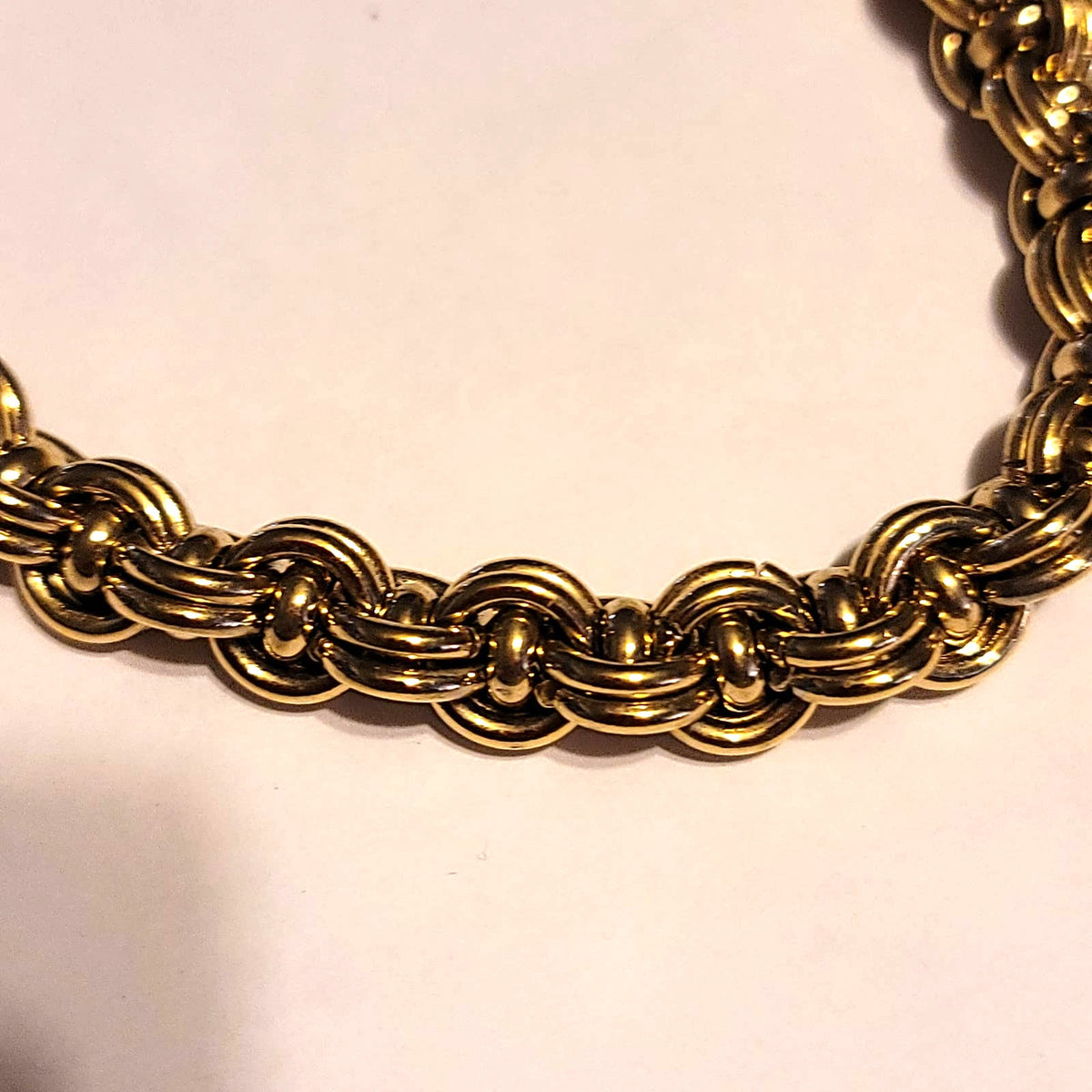 Givenchy vintage necklace Heavy lobster claw closure 1990's Goldtone double curb