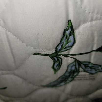 South Shore Briteyarn Floral quilt King/Cal King 300 count Cotton NEW Green Blue