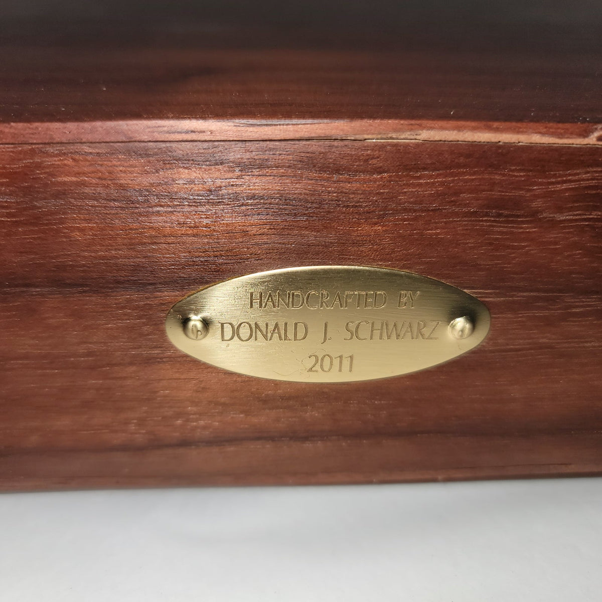 Walnut handmade Valet box brass hardware jewelry keys  change stash Vanity