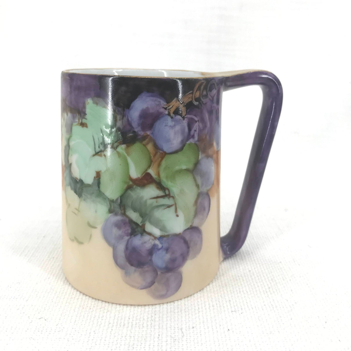 Imperial Austria PSL Antique Hand Painted Purple Coffee Tea Mug