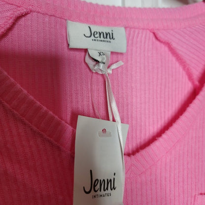 NWT Jenni by Jennifer Moore Ribbed Knit Pajama Top Size XSmall