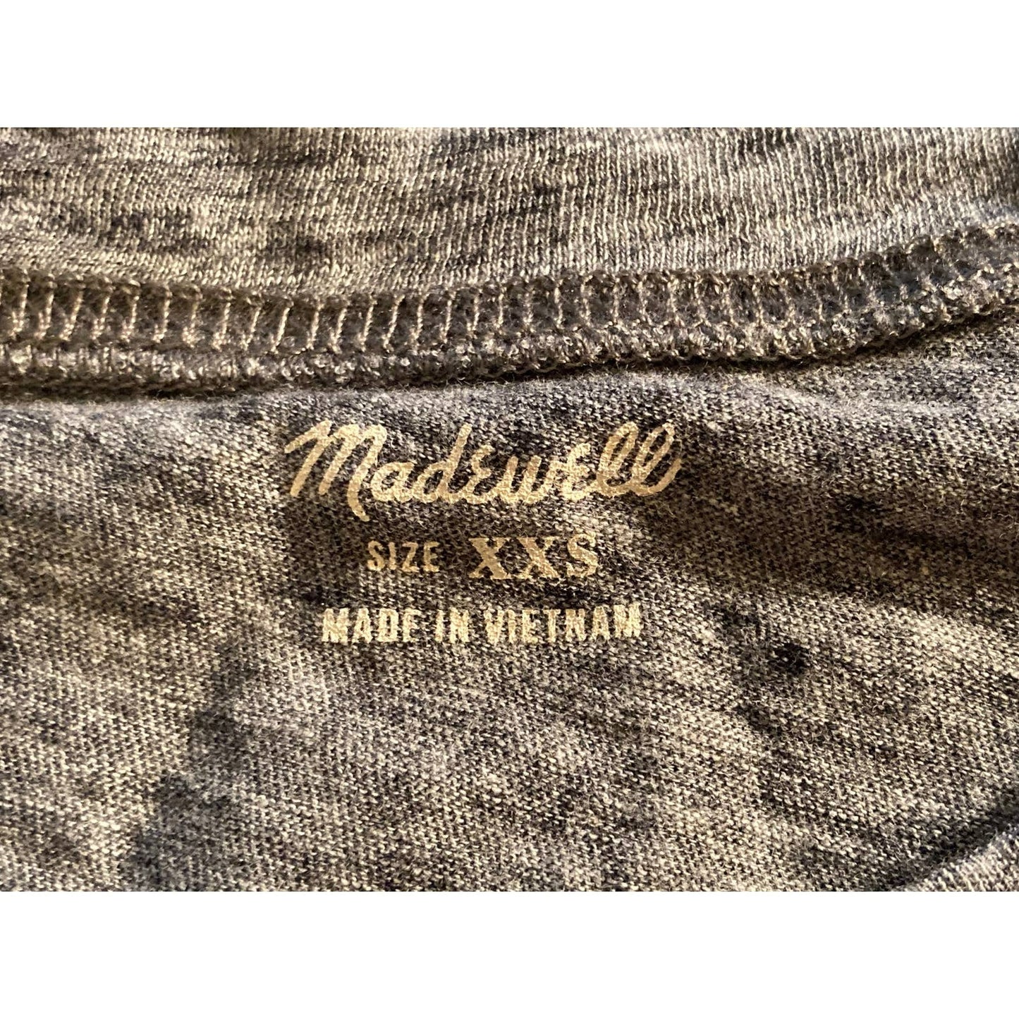 Madewell Ultra Soft Cotton Crew Neck Pocket Tee Size XXS Heather Pewter NWT