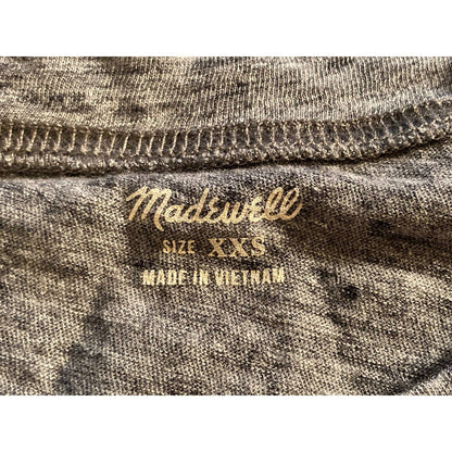 Madewell Ultra Soft Cotton Crew Neck Pocket Tee Size XXS Heather Pewter NWT