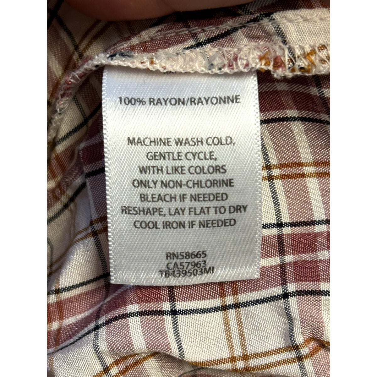 Treasure & Bond Shirred Wrap Top XS/Extra Small Pink Frosty Plaid NEW Surplice