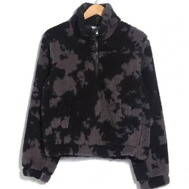 SAGE Collective Jetsetter Faux Shearling Zip Jacket XL/Extra Large Black NWT