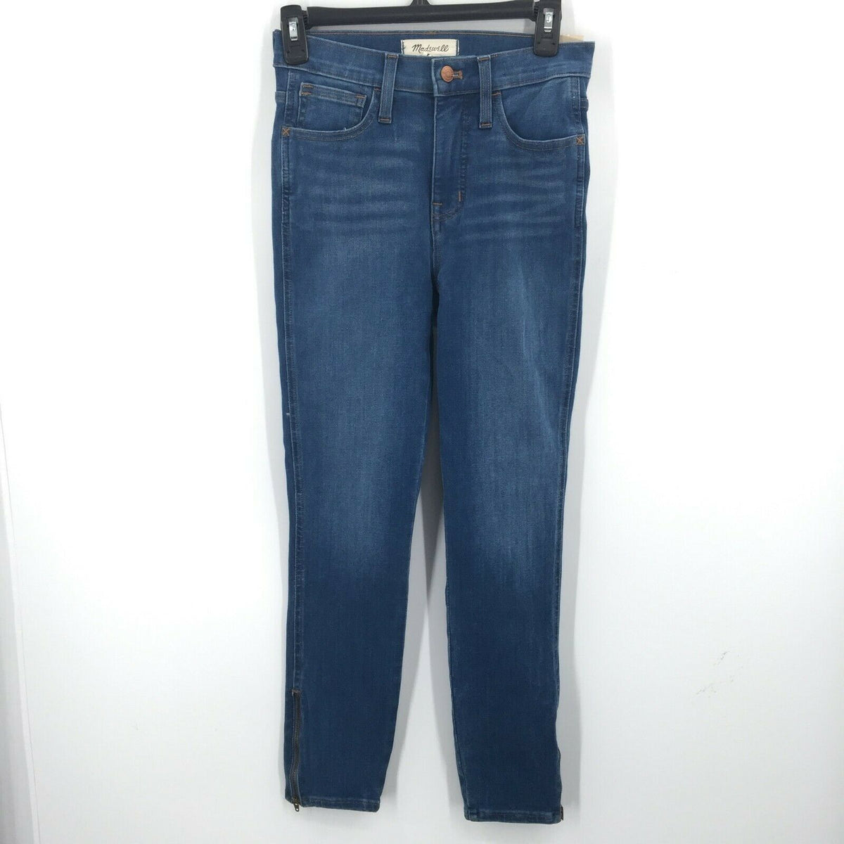 Madewell Roadtripper Jeggings High Rise Stretch Ankle Zip Skinny Jeans Blue 24