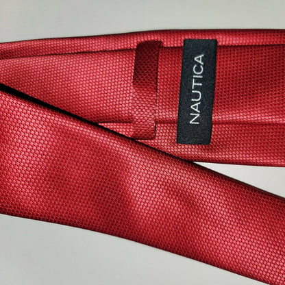 Nautica Men's Dark Red Dot Neck Tie New Standard Length GOP PATRIOT REPUBLICAN