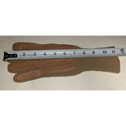 Vintage Two Tone Acrylic Knit Driving Gloves Vinyl Palmed Women's One Size 1980s