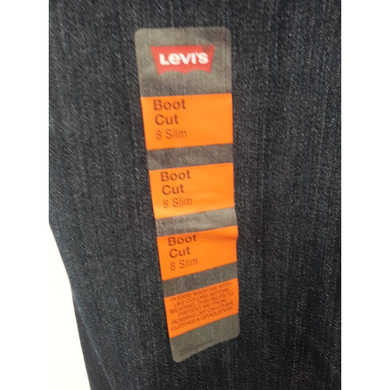 Levi's Boot Cut Adjustable YOUTH Stretch Denim Size 8 Slim NWT Jeans Embroidered