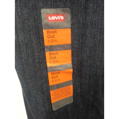 Levi's Boot Cut Adjustable YOUTH Stretch Denim Size 8 Slim NWT Jeans Embroidered