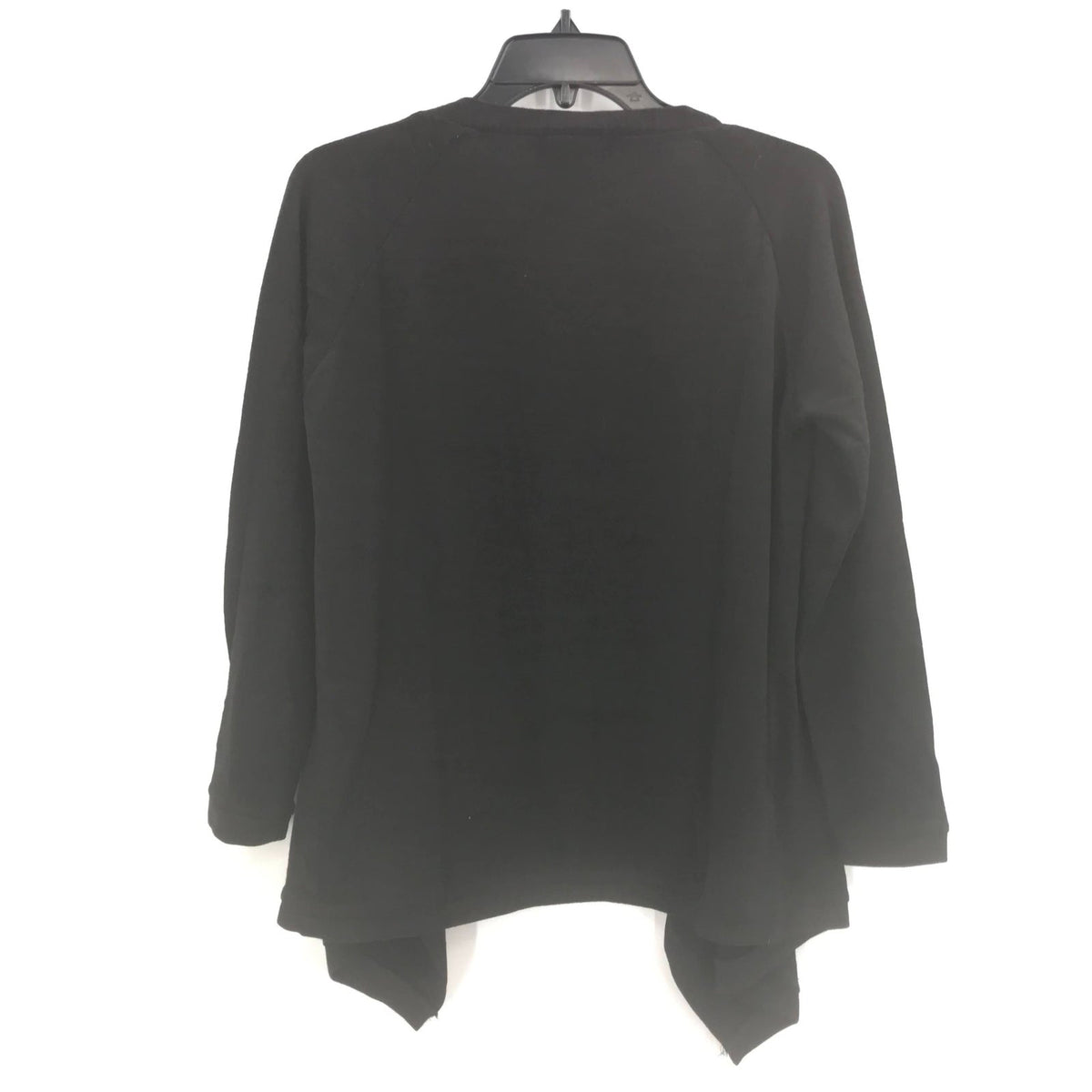 Papillon Black Front Open Cardigan Sweater 3/4 Sleeves Size Small NWT