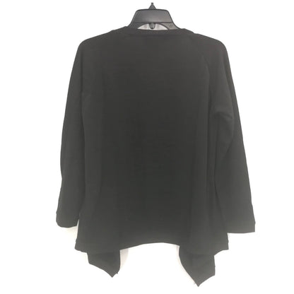 Papillon Black Front Open Cardigan Sweater 3/4 Sleeves Size Small NWT