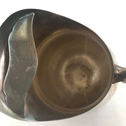WM Rogers 317 Classic Silver Plate Water Claw Footed Pitcher with Lace Lip Guard