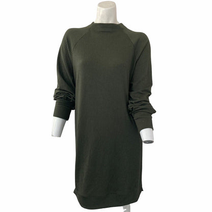 Socialite Dress Mini Ribbed Olive Green Womens Size extra large comfortable