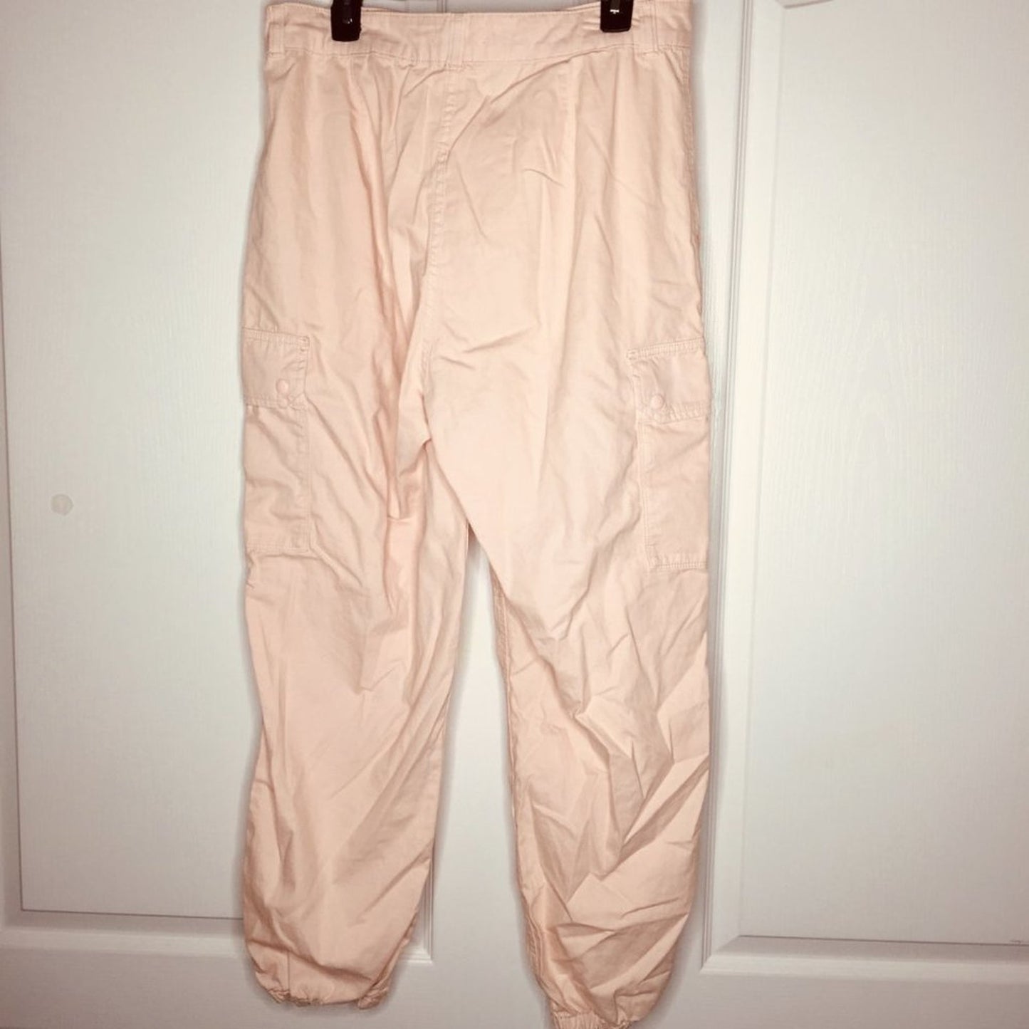 TOPSHOP NWT Terry Cuff Trouser Button Fly High Rise Pants PARACHUTE style baggie