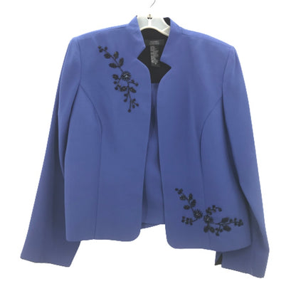 Dressbarn Collection Women's 2 Piece Tank & Beaded Blazer Jacket Blue SZ 14 NWT