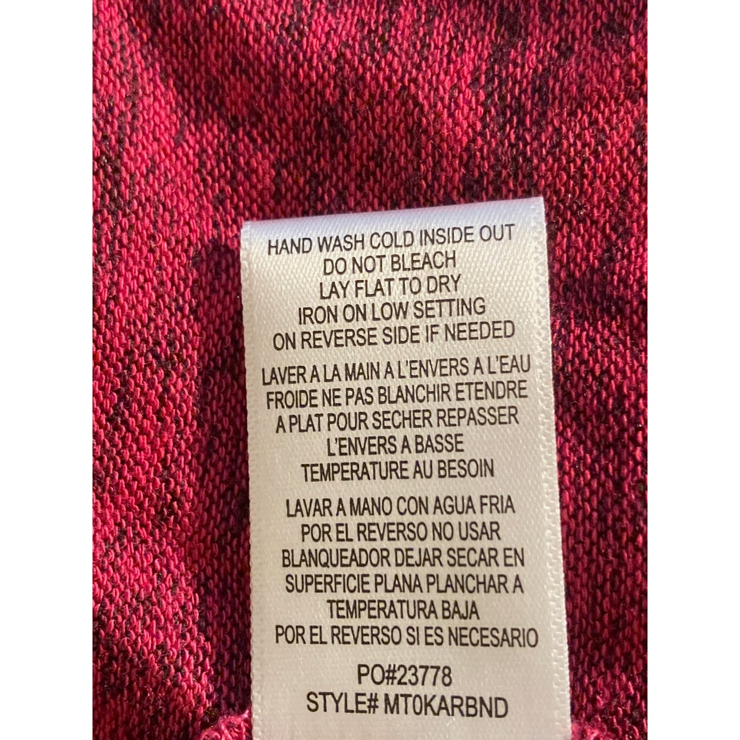Bobeau Crisscross Split Back 3/4 Sleeve Top Sz XS/Extra Small Red Bud NWT
