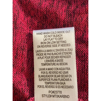Bobeau Crisscross Split Back 3/4 Sleeve Top Sz XS/Extra Small Red Bud NWT