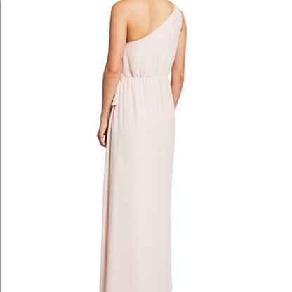 WAYF Penny One Shoulder Gown DAMAGED hem due to rolling rack never worn LARGE
