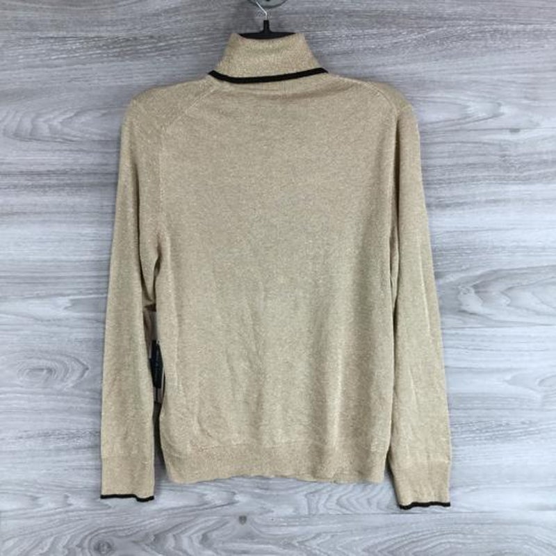 NWT COURT & ROWE METALLIC TIPPED TURTLENECK SWEATER XL